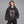 Faded Black Y2K Hoodie – worn by a woman