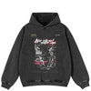 Faded Black Y2K Hoodie