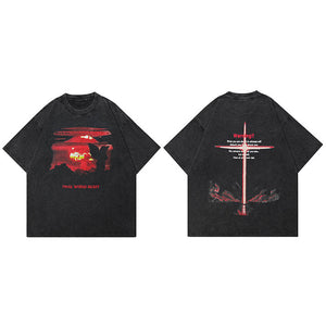 Faded Black Y2K Style Shirt