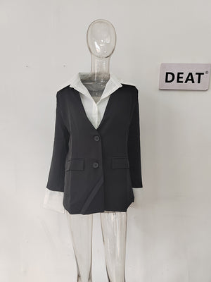 Fake 2 Pcs Jacket Women Suit