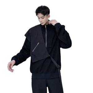 Fake Two-piece Techwear Hoodie