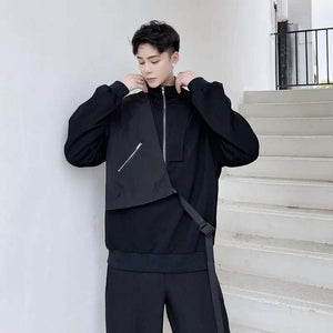 Fake Two-piece Techwear Hoodie