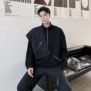 Fake Two-piece Techwear Hoodie