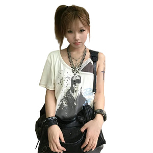 Fake Two-piece Trashy Y2k Top