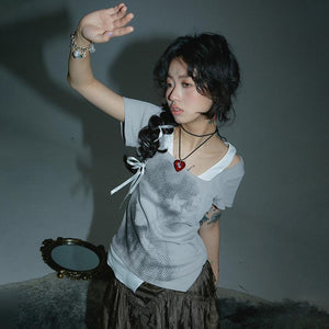 Fake Two-piece Vintage Y2K Top