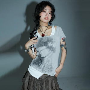 Fake Two-piece Vintage Y2K Top