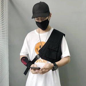 Fashion Asymmetric Cargo Vest