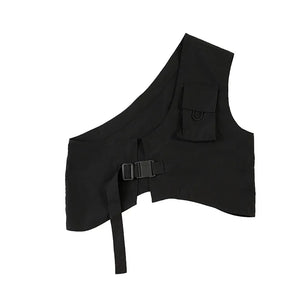 Fashion Asymmetric Cargo Vest