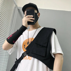 Fashion Asymmetric Cargo Vest