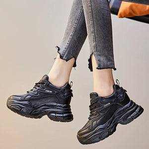 Fashion Black Platform Sneakers