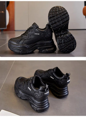 Fashion Black Platform Sneakers