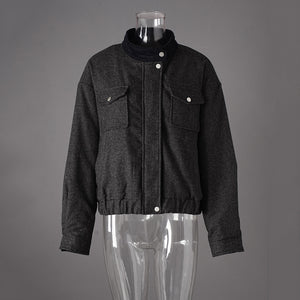 Fashion Brown Spring Jacket Women