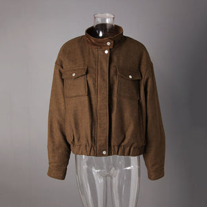 Fashion Brown Spring Jacket Women
