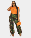 Pantalon cargo camouflage tendance et décontracté