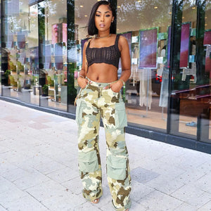 Fashion Camo Cargo Pants Streetwear