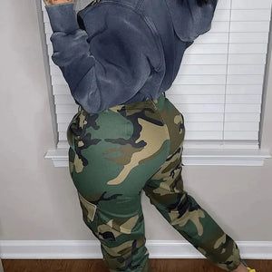 Fashion camo cargo pants Women