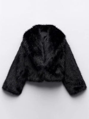 Fashion Faux Fur Jacket Women Spring