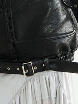 Fashion PU Leather Spring Jacket Women