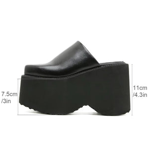 Fashion Square Toe Shoes Y2K