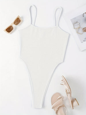 Fashion White Bodysuit Casual