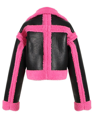 Faux Fur Jacket Spring Imitation Leather