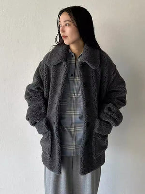 Faux Fur Thick Jacket Women Spring