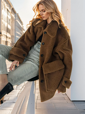 Faux Fur Thick Jacket Women Spring