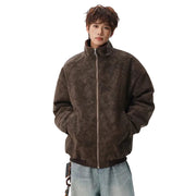Dicke Y2K Jacke mit Kunstfell