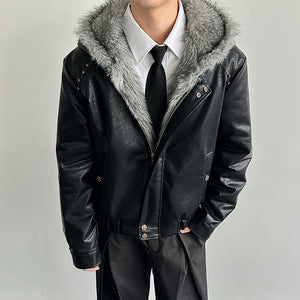 Faux Fur Y2K Jacket Men