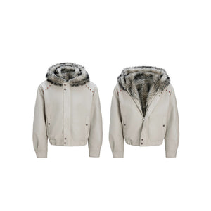Faux Fur Y2K Jacket Men