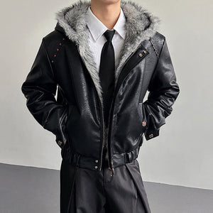 Faux Fur Y2K Jacket Men