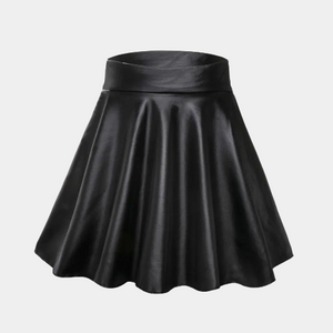 Faux Leather Cargo Skirt