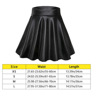 Faux Leather Cargo Skirt