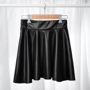 Faux Leather Cargo Skirt