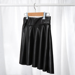 Faux Leather Cargo Skirt