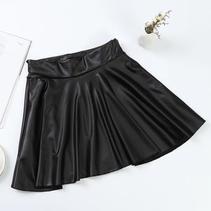 Faux Leather Cargo Skirt
