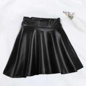 Faux Leather Cargo Skirt