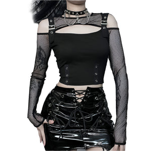 Fishnet Black Top Streetwear