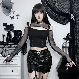 Fishnet Black Top Streetwear