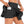 Fitness Black Skort Sport - product view on white background