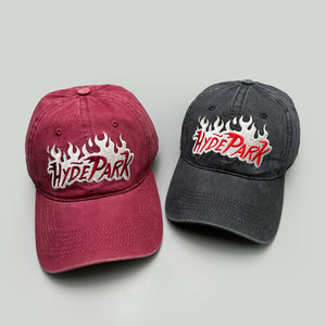 Flame Embroidery Y2K Baseball Cap