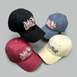 Flame Embroidery Y2K Baseball Cap