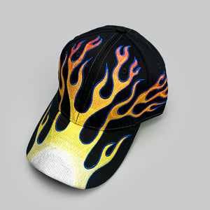 Flame Flag Baseball Hats Y2K