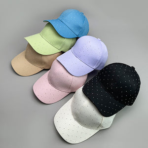 Flash Rhinestone Simple Y2K Cap