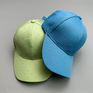 Flash Rhinestone Simple Y2K Cap