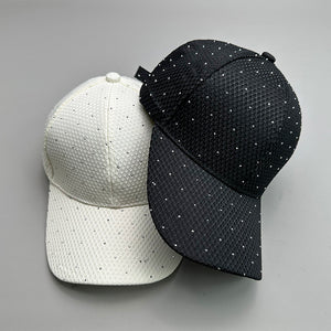 Flash Rhinestone Simple Y2K Cap