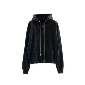 Fleece Zipper Techwear Hoodie