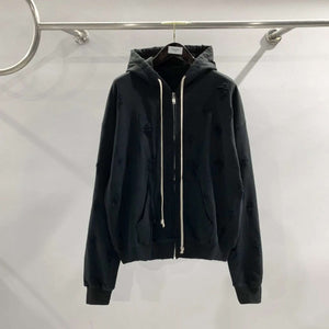 Fleece Zipper Techwear Hoodie