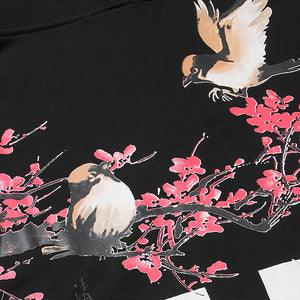 Floral Bird Print Y2K Hoodie