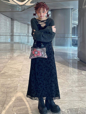 Floral Casual Goth Dress